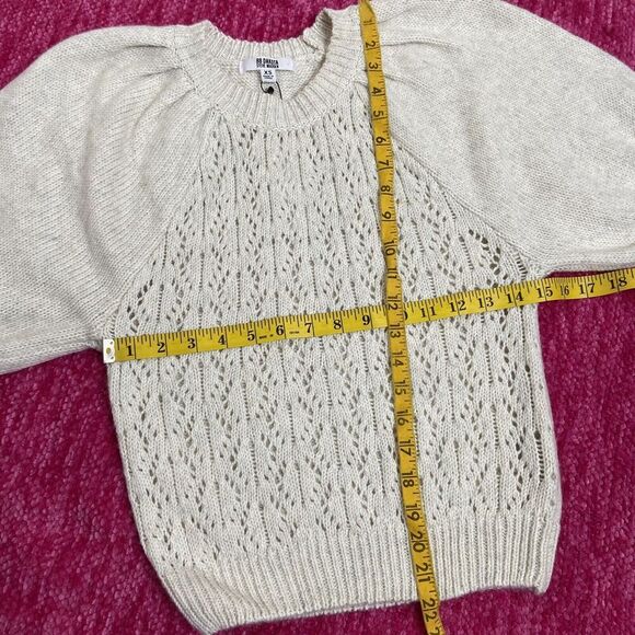 BB Dakota Steve Madden Come Here Soften Puff Sleeve Sweater Oatmeal Size XS - Picture 11 of 12